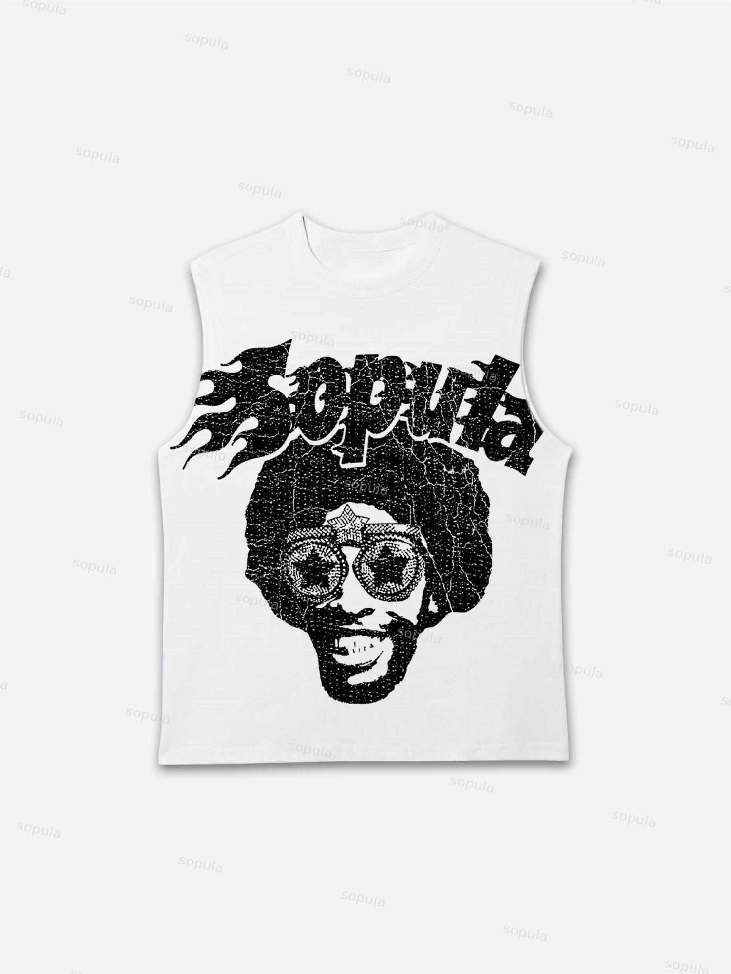 Sopula Portrait Print Tank Top Product Image