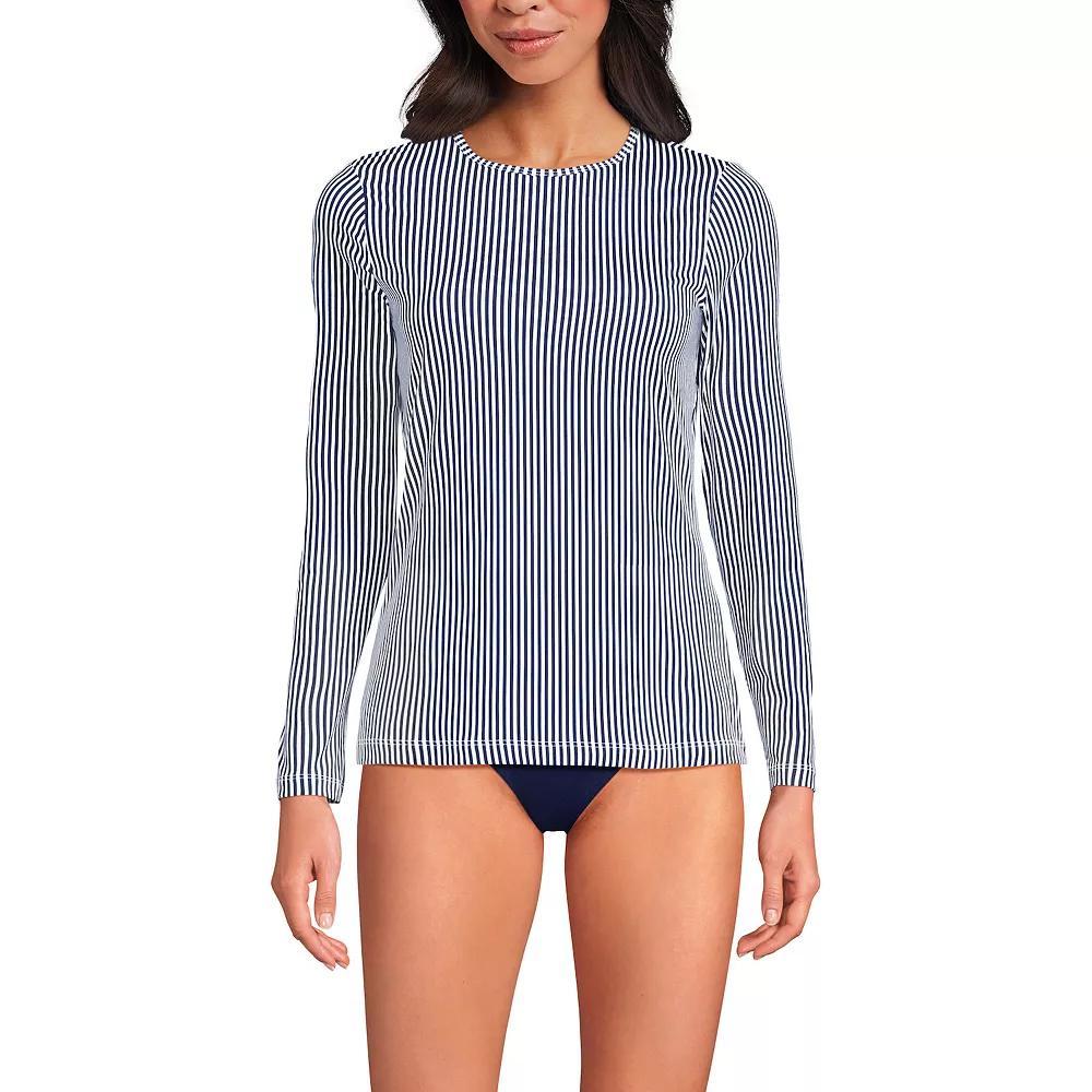 Women's Lands' End UPF 50 Long Sleeve Rash Guard,  Product Image