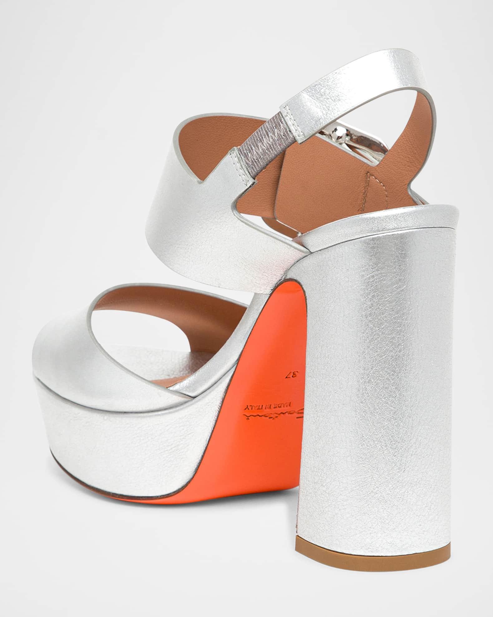 Bruxel Metallic Buckle Platform Sandals Product Image