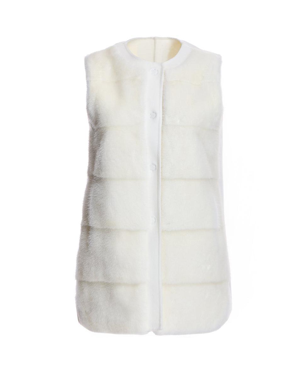 Mink Vest with Cashmere Back Product Image