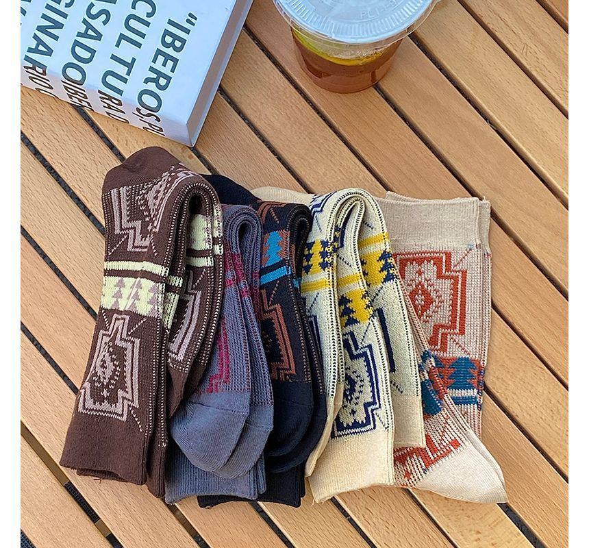 Traditional Pattern Mid Calf Socks Product Image