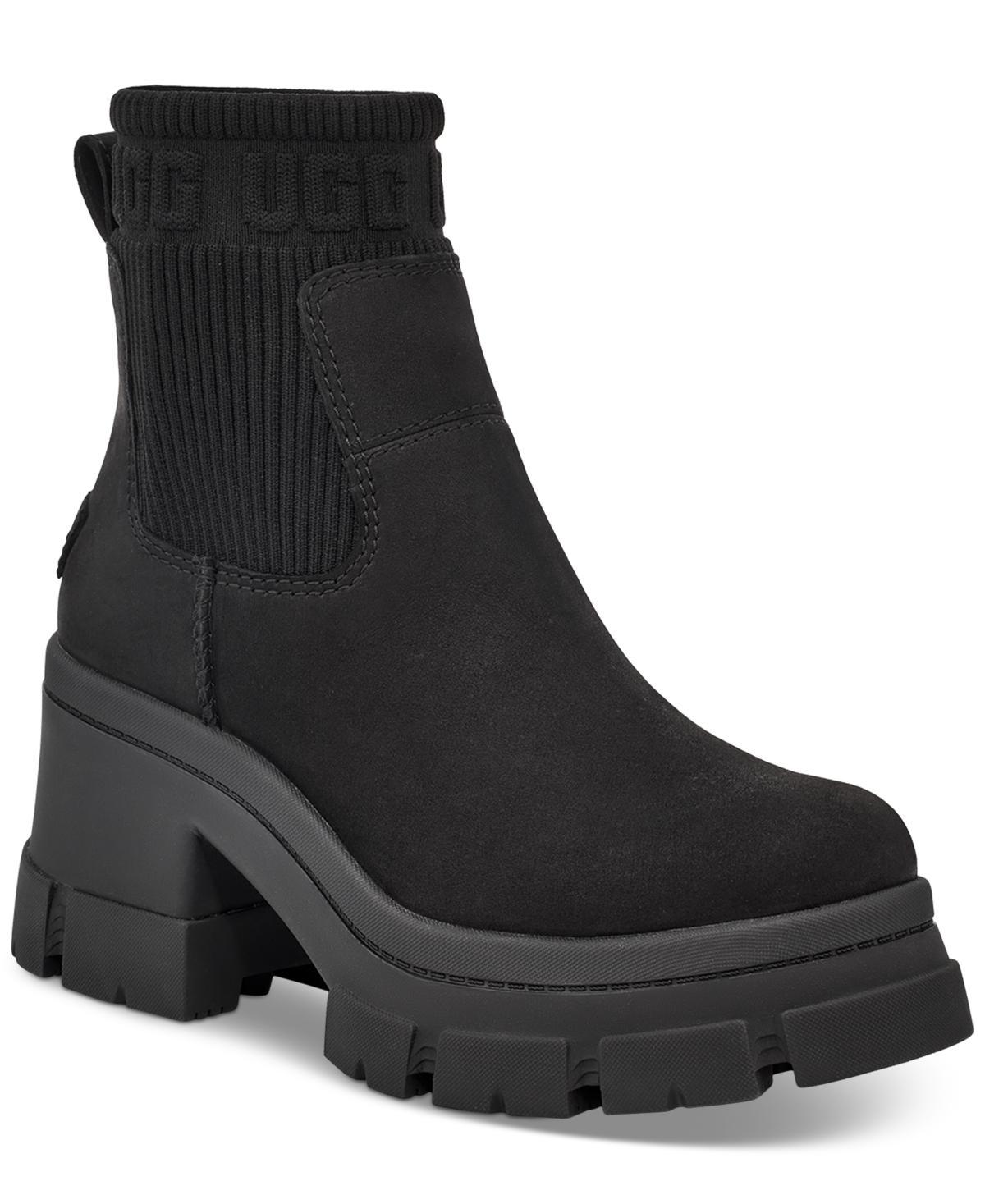 UGG Brooklyn Waterproof Leather Platform Lug Sole Chelsea Booties Product Image