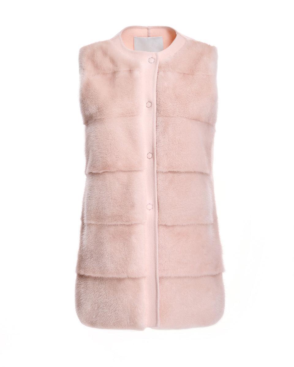 Mink Vest with Cashmere Back Product Image