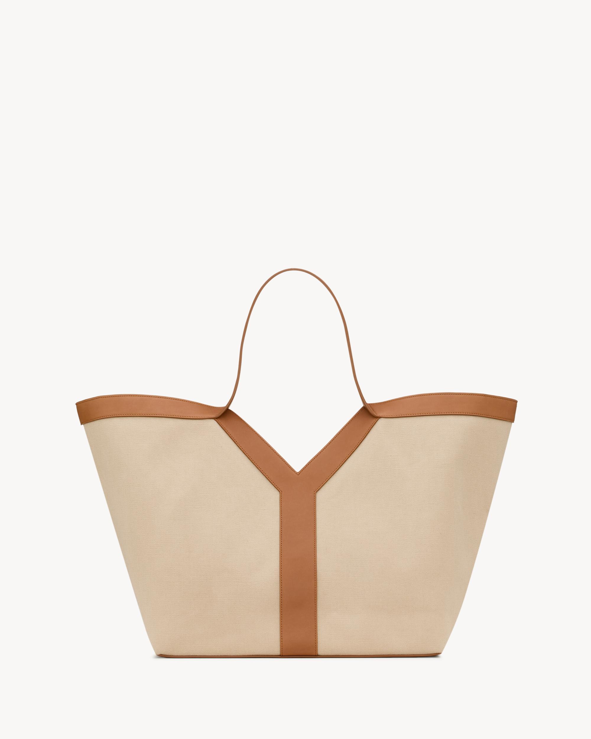 Y TOTE IN CANVAS AND LEATHER Product Image