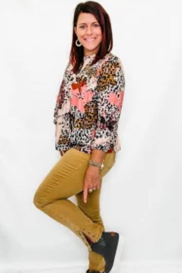 Eyelet and side slit pant Product Image