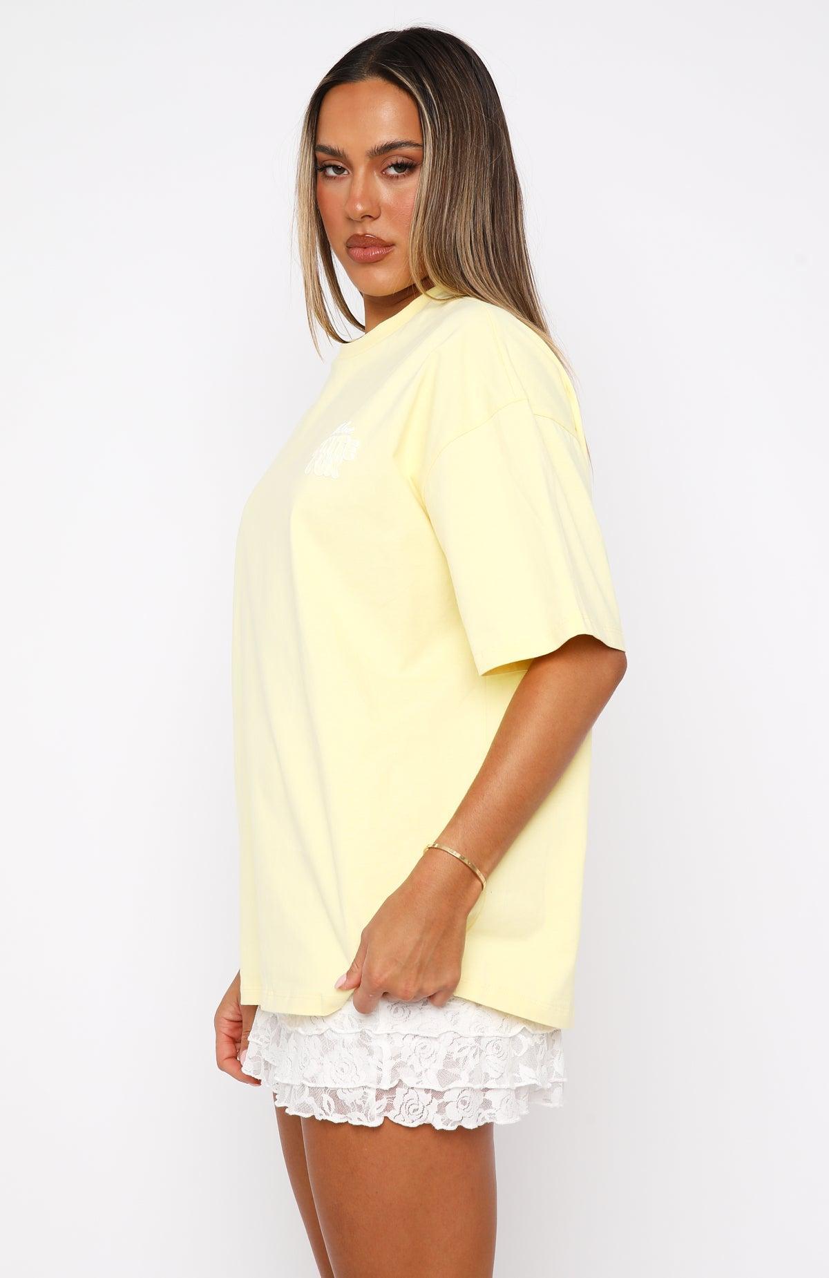 With Love Always Oversized Tee Lemon Product Image
