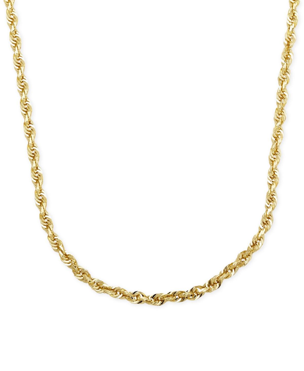 Rope Chain 24 Necklace (3mm) in Solid 14k Gold Product Image