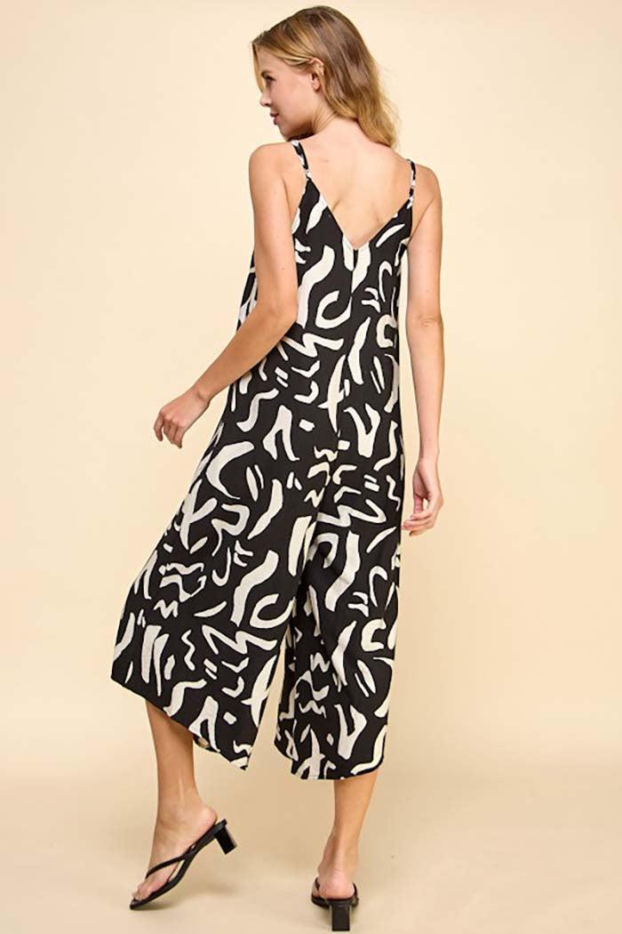 Loose Fit Adjustable Strap Cami Jumpsuit Product Image