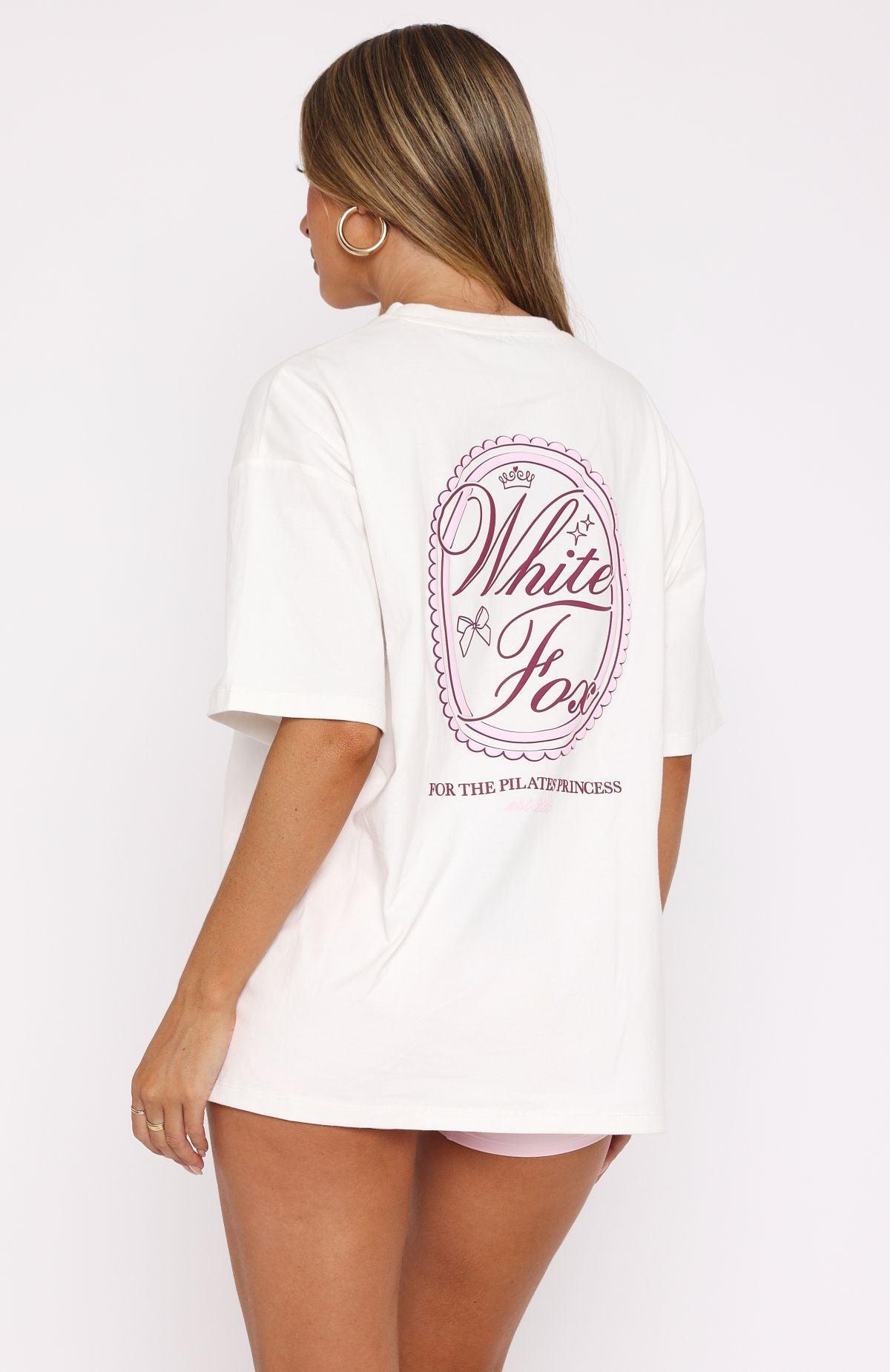 Pilates Princess Oversized Tee White Product Image