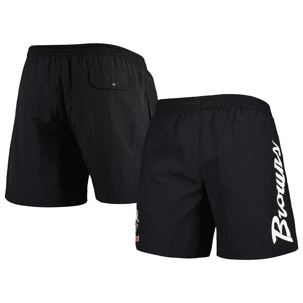 Men's Mitchell & Ness Black Cleveland Browns Team Essentials Nylon Shorts,  Product Image