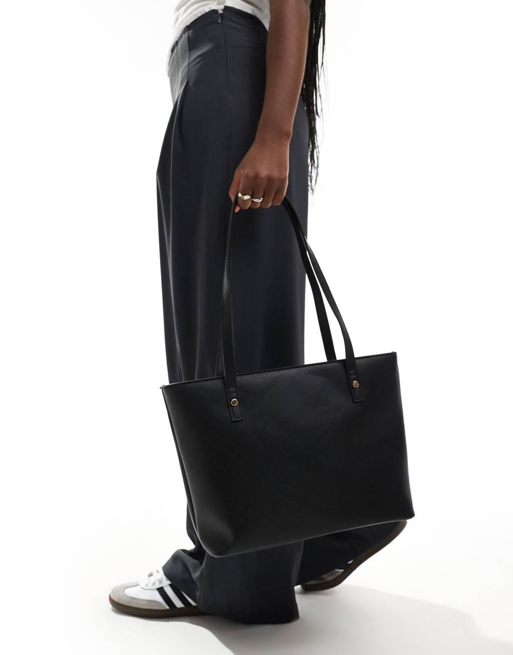 ASOS DESIGN easy tote bag in black Product Image