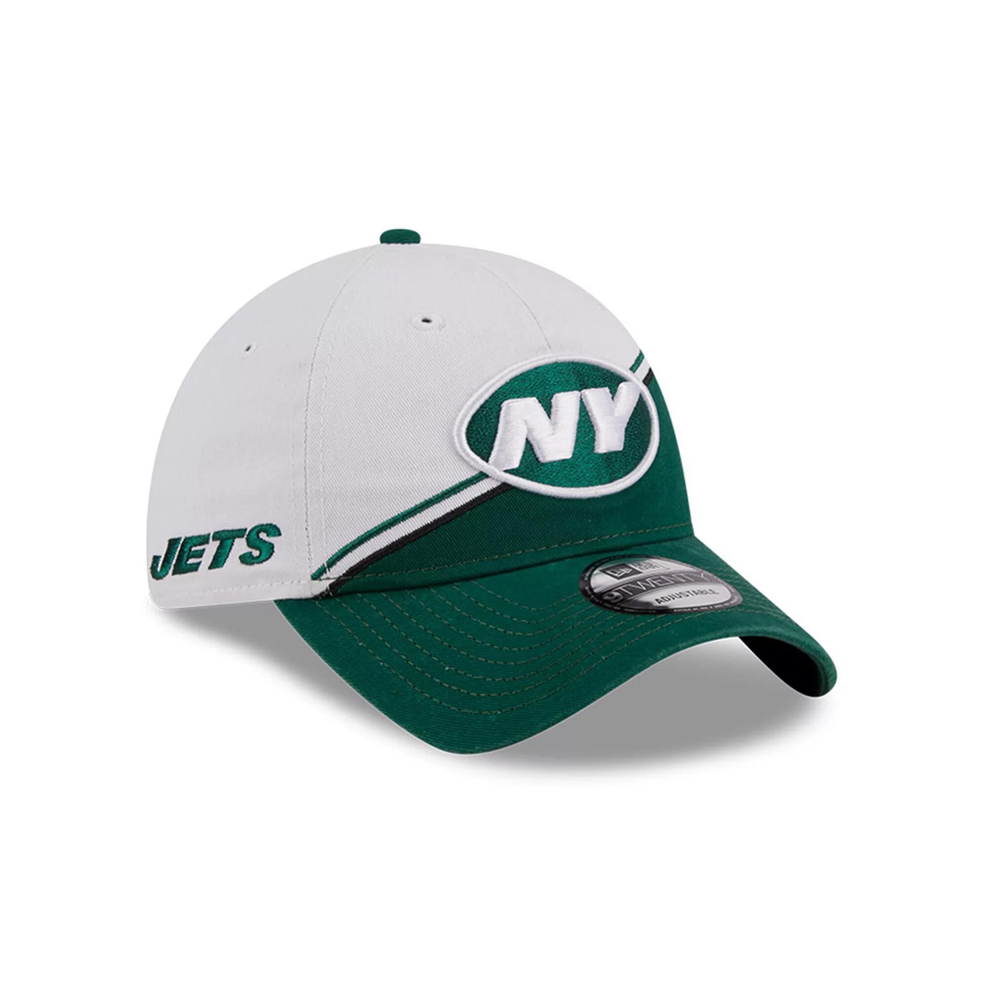 Men's New Era White/Green New York Jets 2023 Sideline 9TWENTY Adjustable Hat Product Image