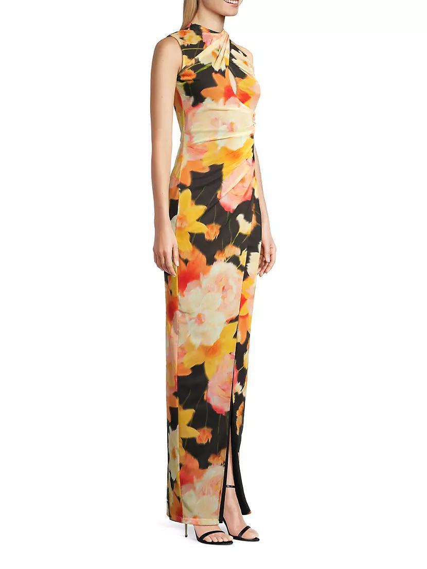 Eve Elaina Draped Floral Gown Product Image