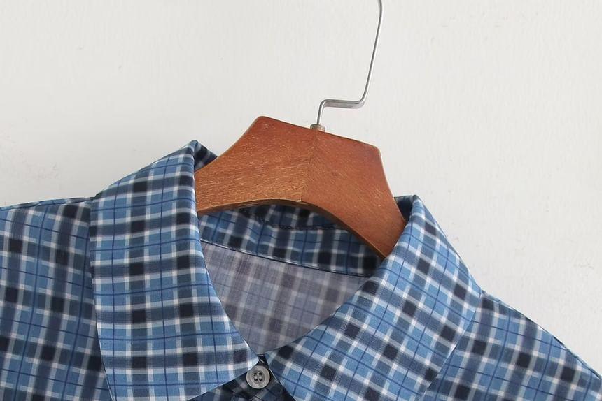 Long-Sleeve Plaid Shirt Product Image