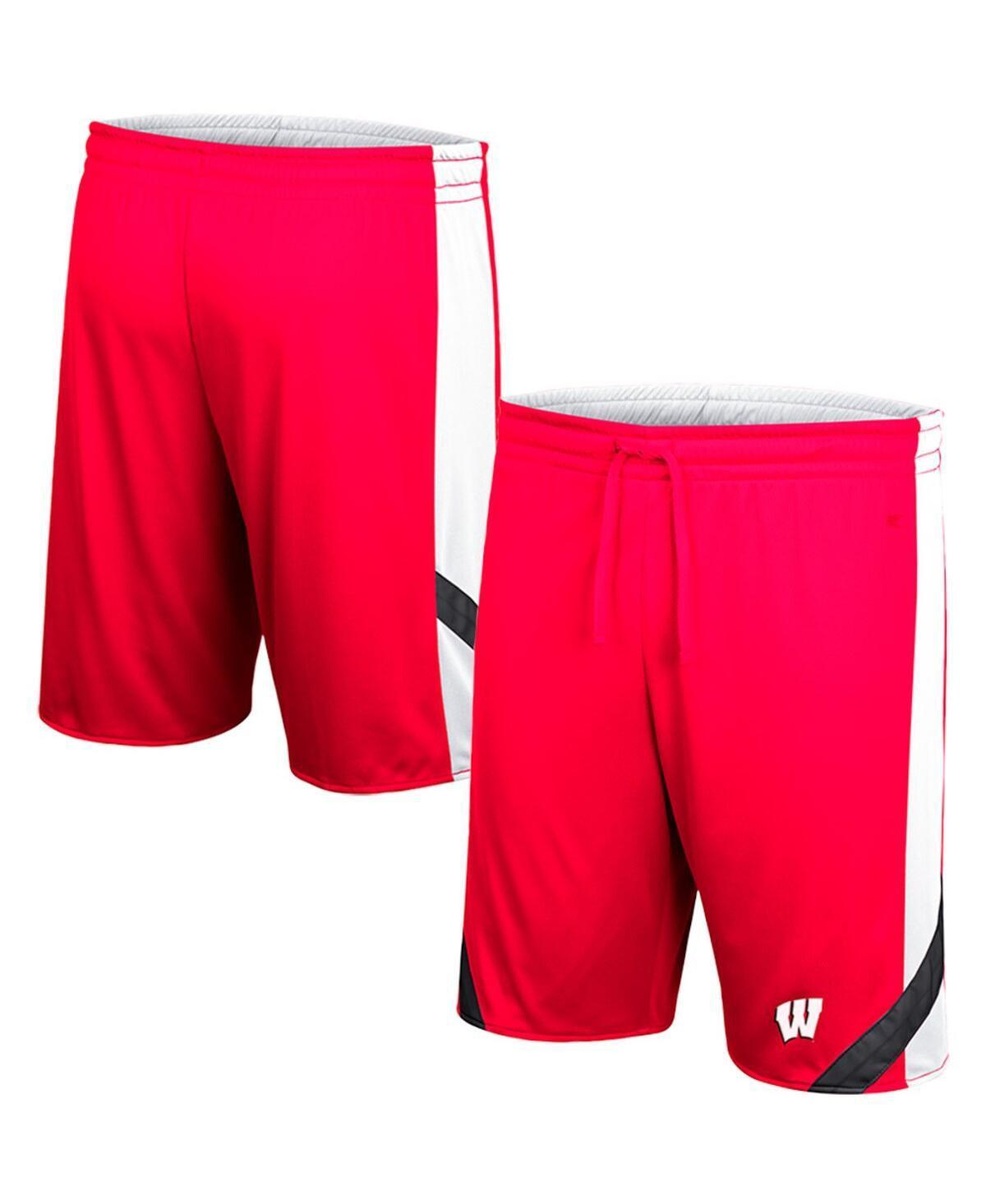 Mens Colosseum /White Wisconsin Badgers Am I Wrong Reversible Shorts Product Image