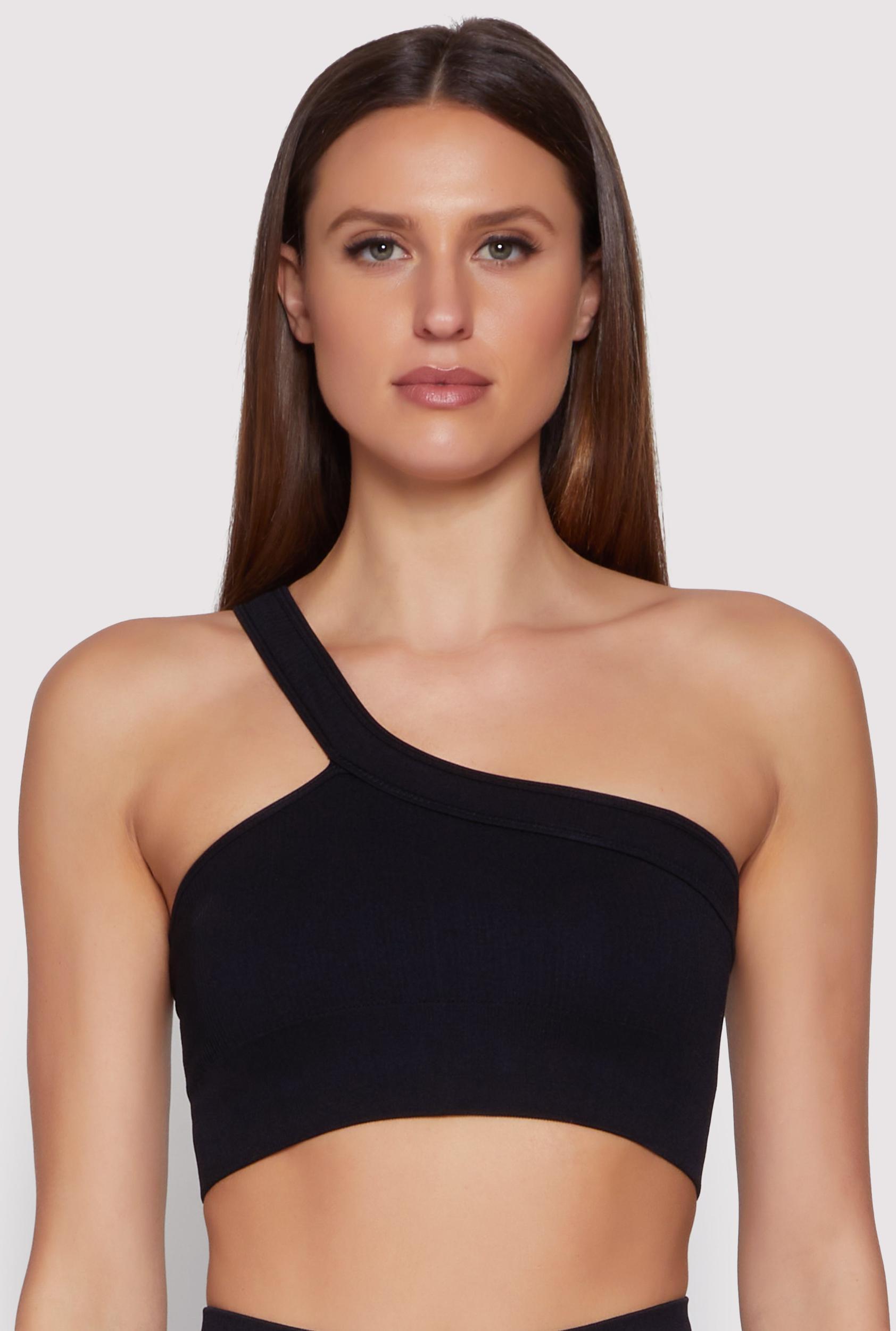Womens Seamless One Shoulder Crop Top Product Image
