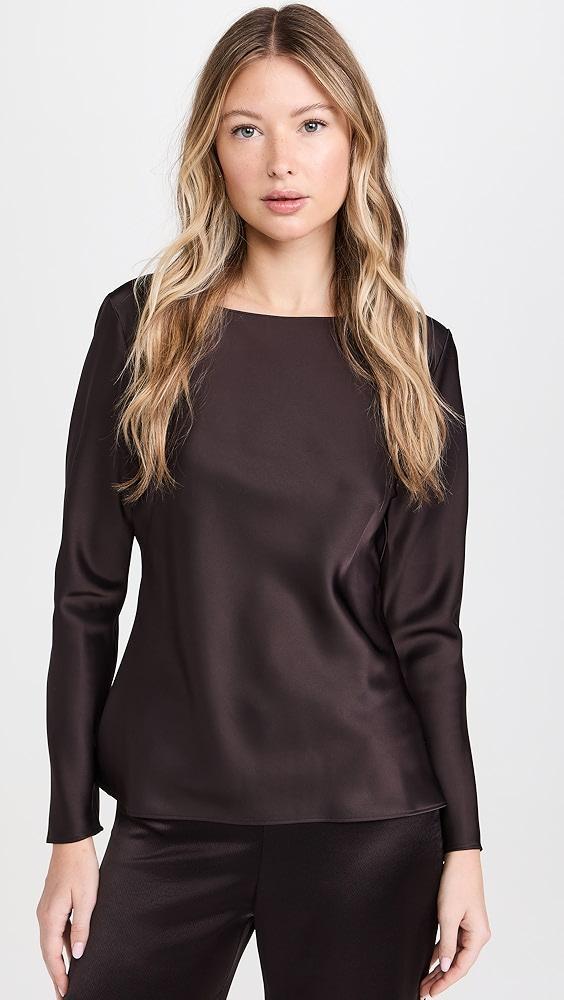 Leset Barb Boat Neck Long Sleeve Blouse | Shopbop Product Image