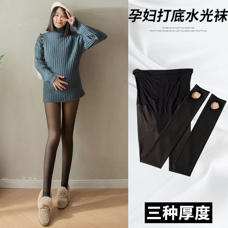 Maternity High Waist Plain Sheer Tights Product Image