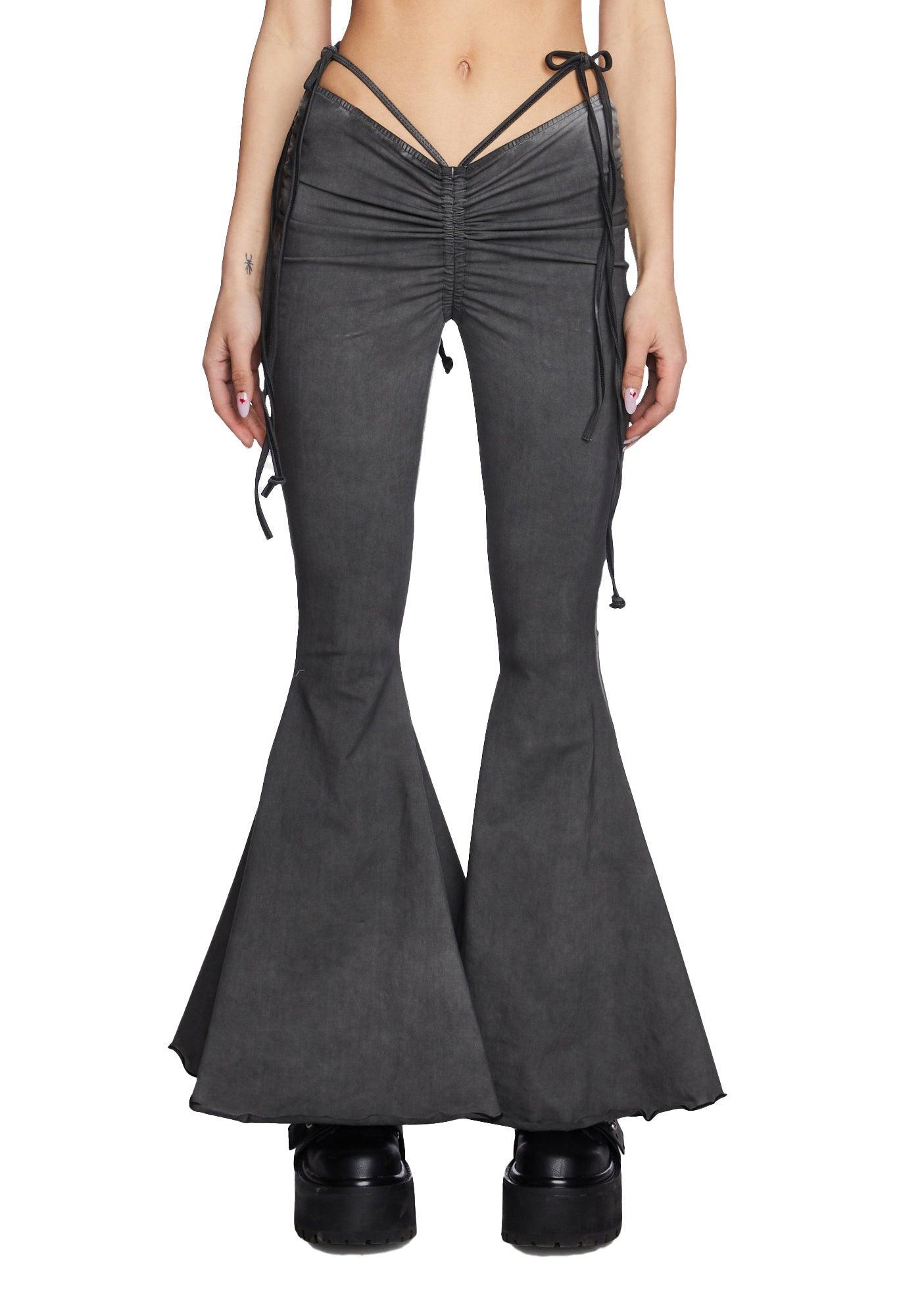 Reverb V-Cut Washed Bell Bottoms Male Product Image