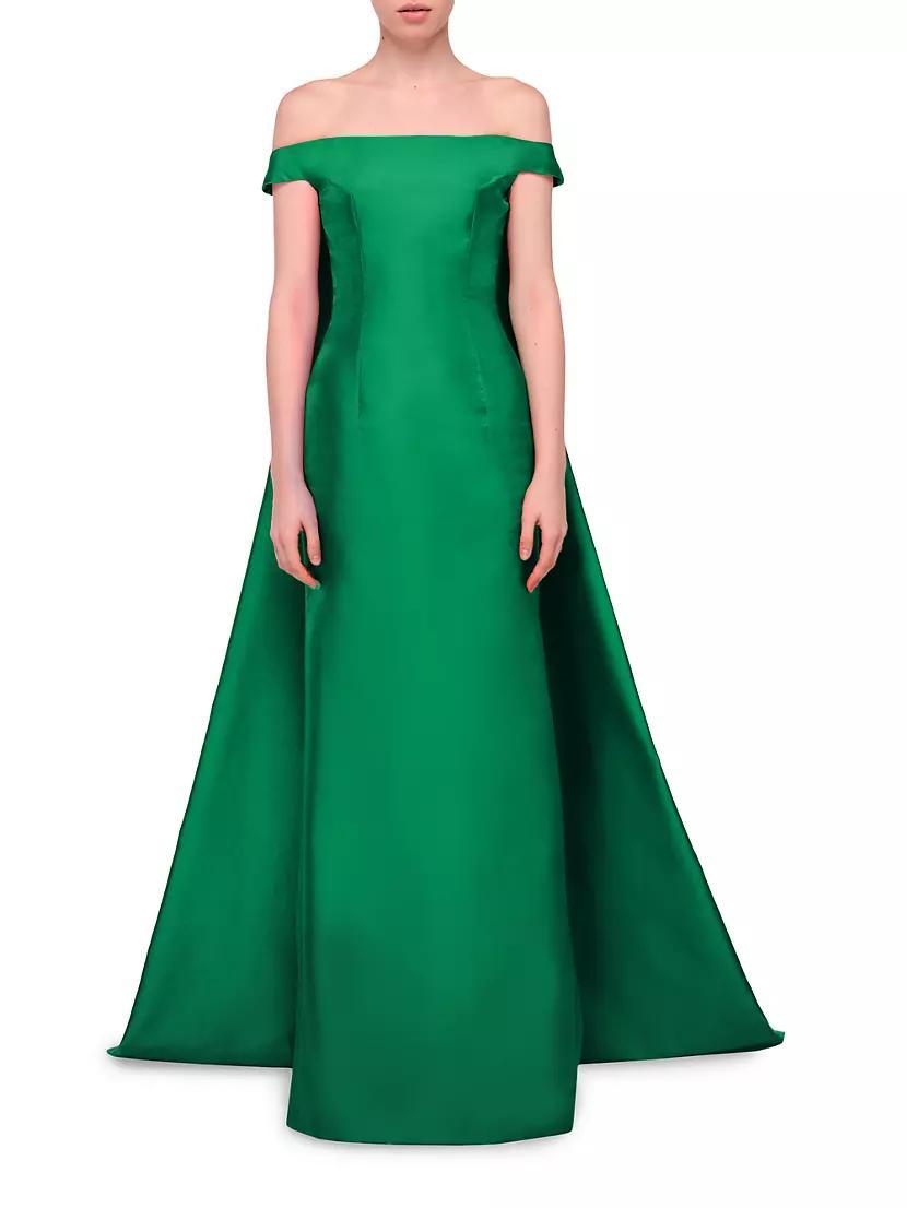 Off-The-Shoulder Cape Gown Product Image