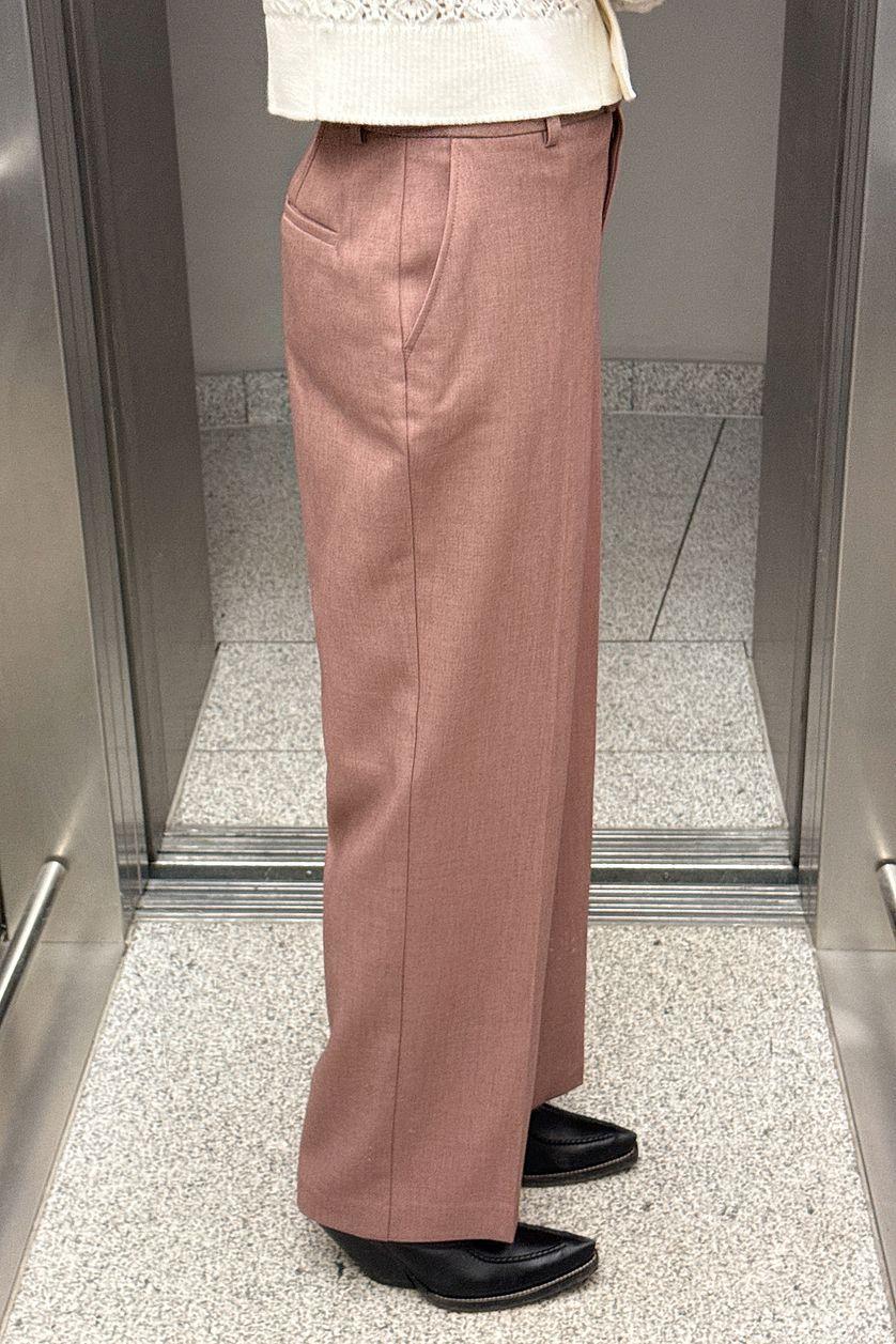 Tailored Mid Waist Suit Pants Product Image