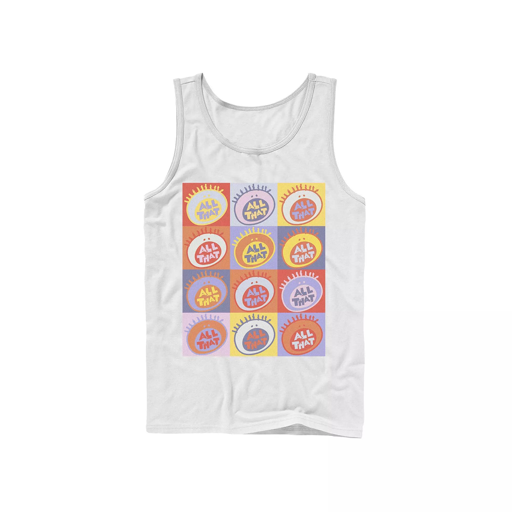 Men's Nickelodeon All That Classic Vintage Logo Panels Graphic Tank Top,  Product Image