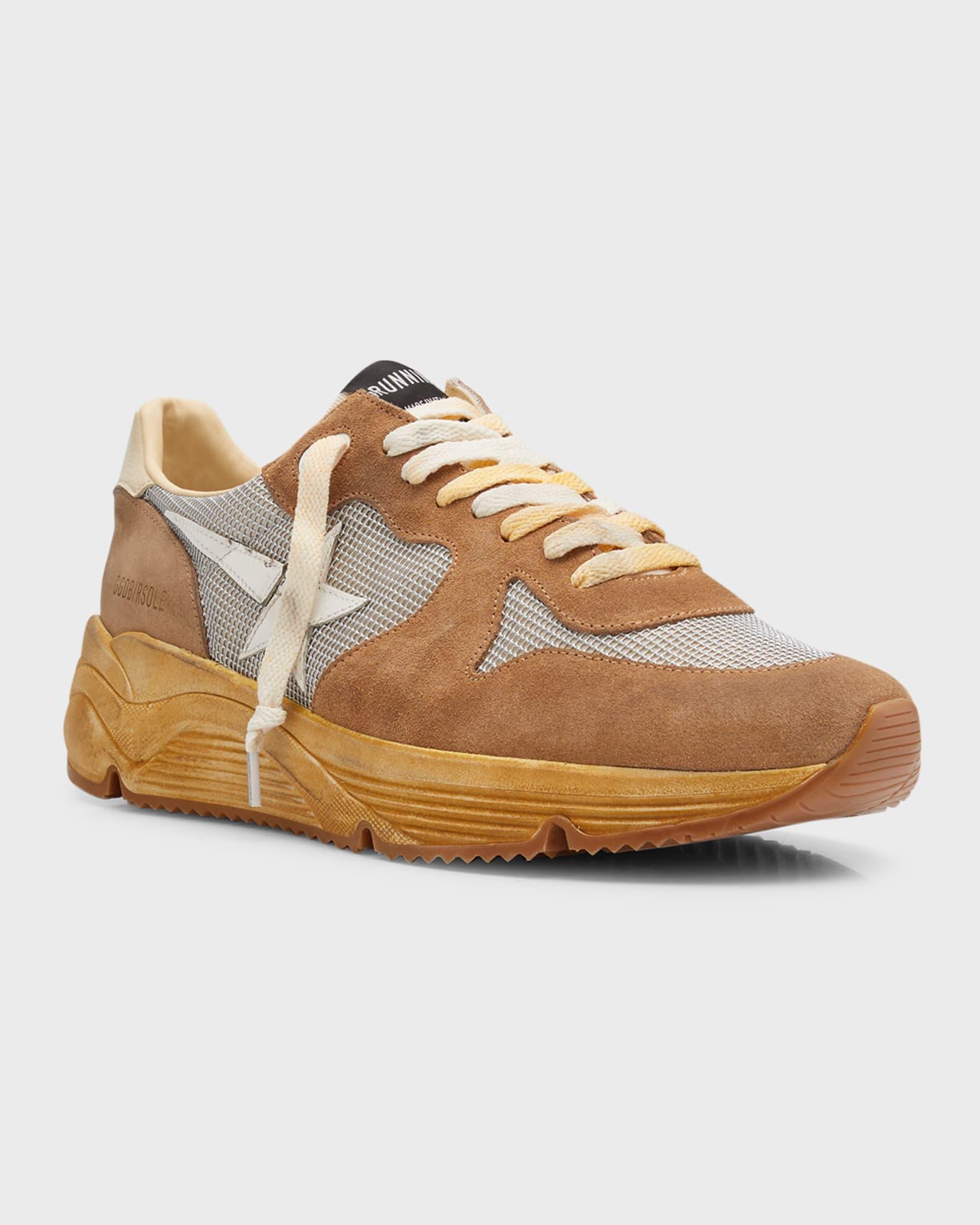 Men's Running Sole Suede & Mesh Sneakers Product Image