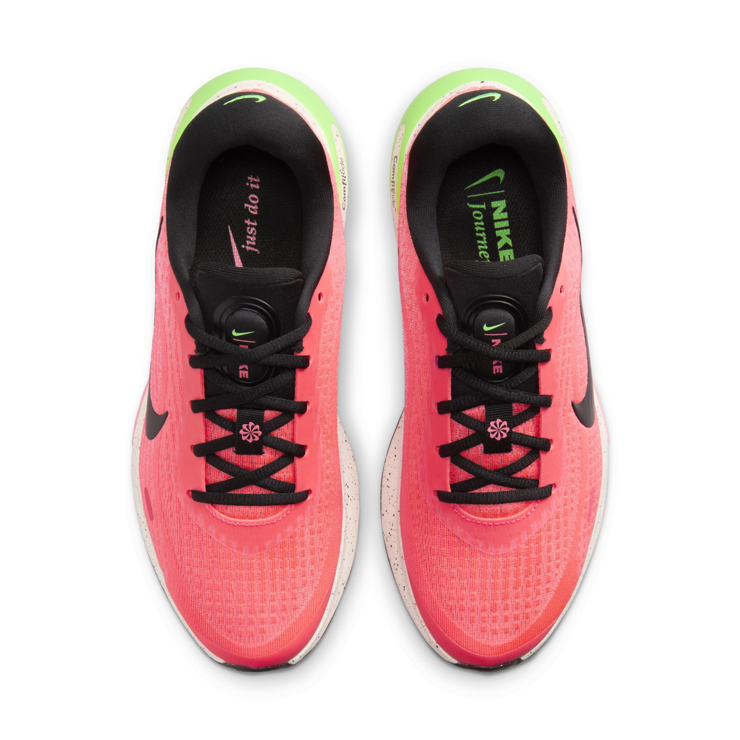 Nike Womens Journey Run - Running Shoes Pink/Green Product Image