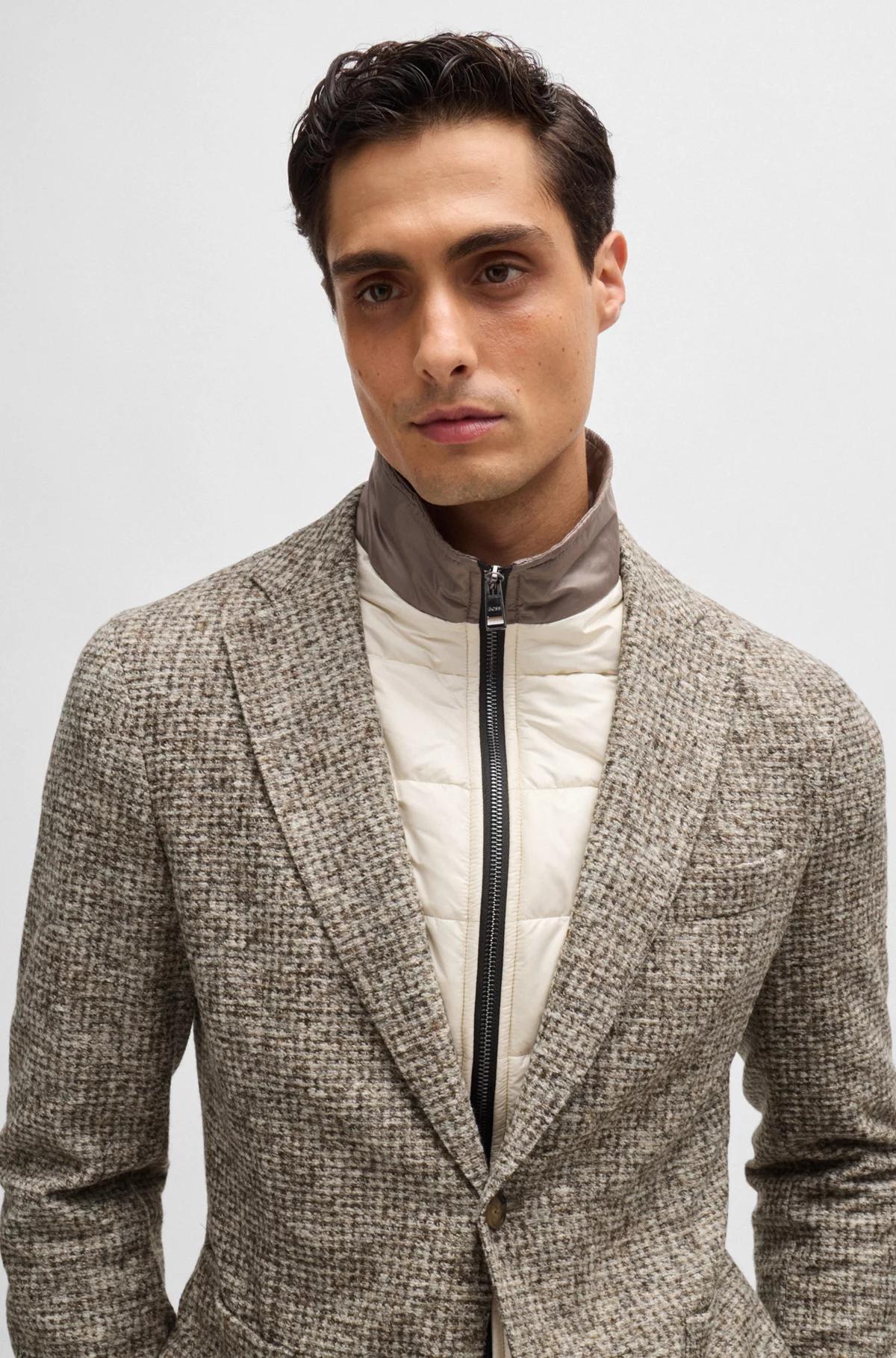 Boss Slim-Fit Jacket with Zip-Up Inner Product Image