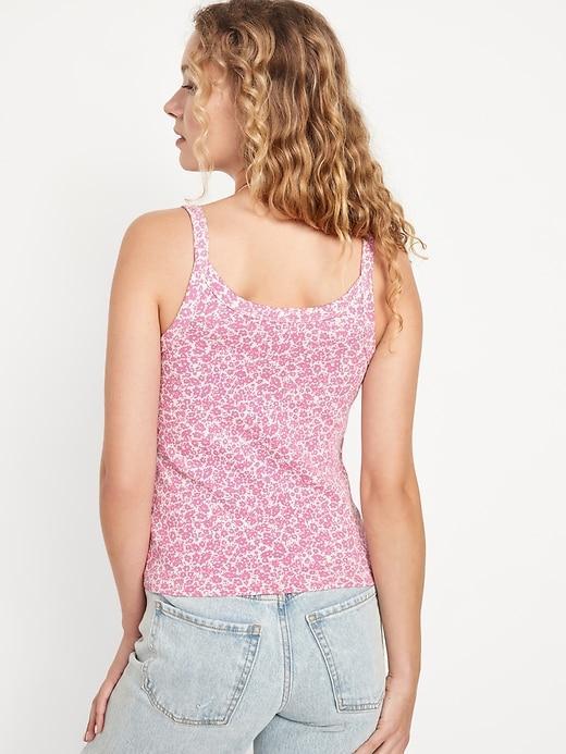 Fitted Rib-Knit Tank Top Product Image