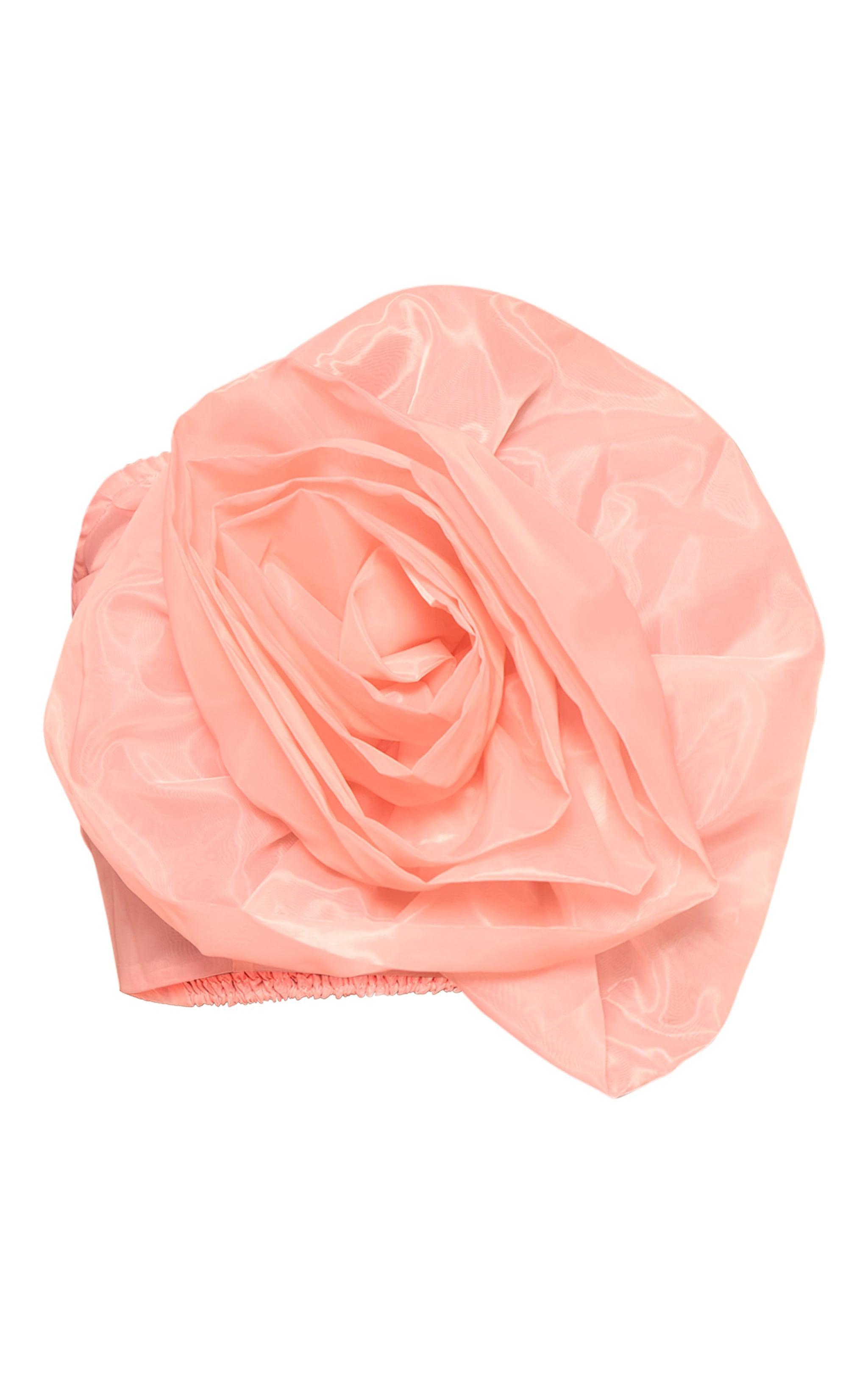 Candy Pink Organza Flower Applique Bandeau Top Product Image