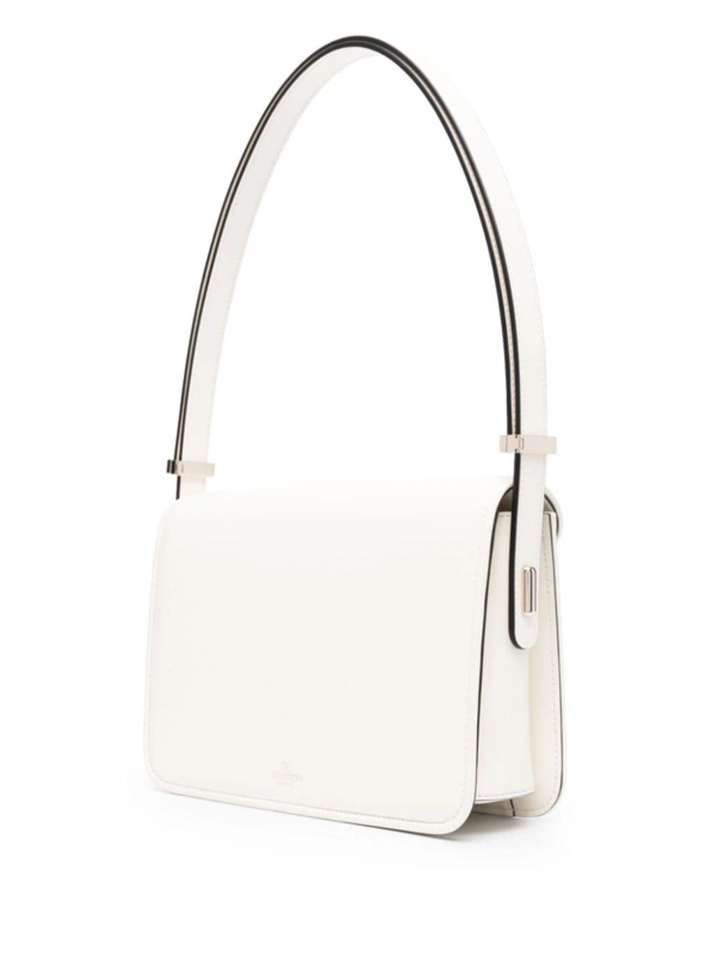 VALENTINO GARAVANI Letter Leather Crossbody Bag In White Product Image