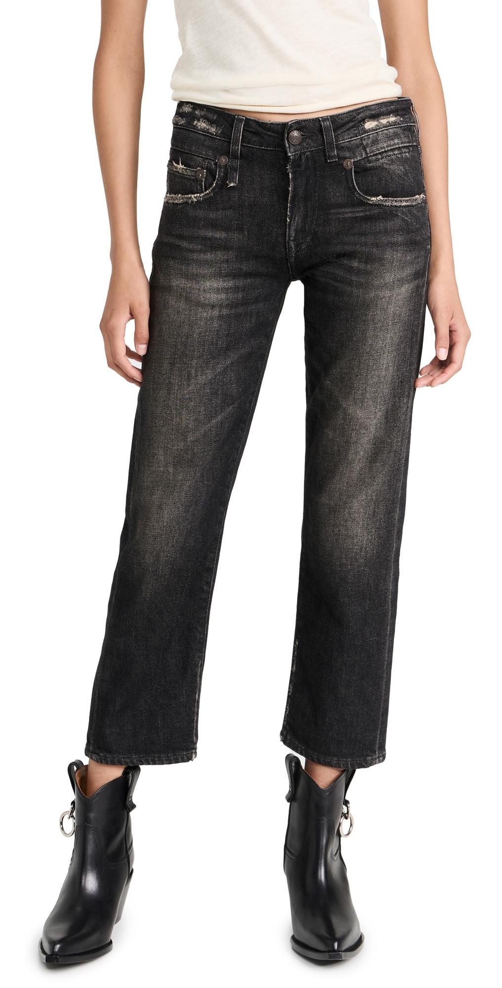 Womens Boy Low-Rise Cropped Jeans Product Image