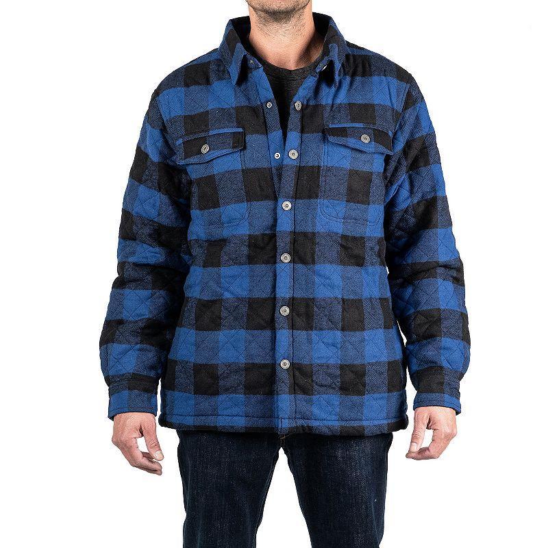 Men's Sonoma Goods For Life® Flannel Sherpa-Lined Shirt Jacket, Size: Medium, Buffalo Blue Product Image