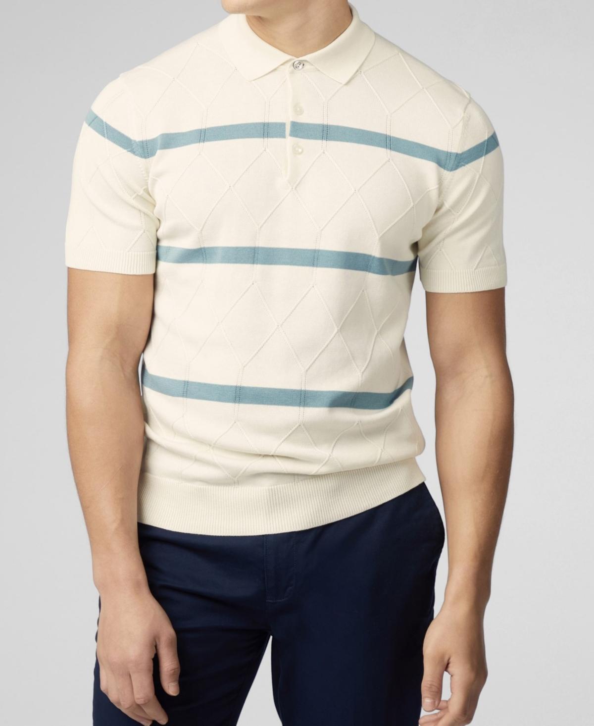 Ben Sherman Mens Argyle Stripe Polo Shirt Product Image