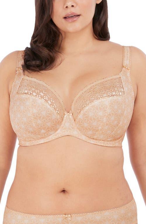 Elomi Womens Full Figure Kim Underwire Plunge Stretch Lace Bra EL4340 Product Image