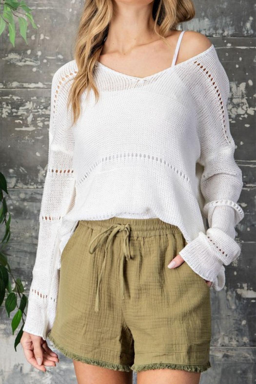 Mineral Wash Drawstring Shorts Product Image