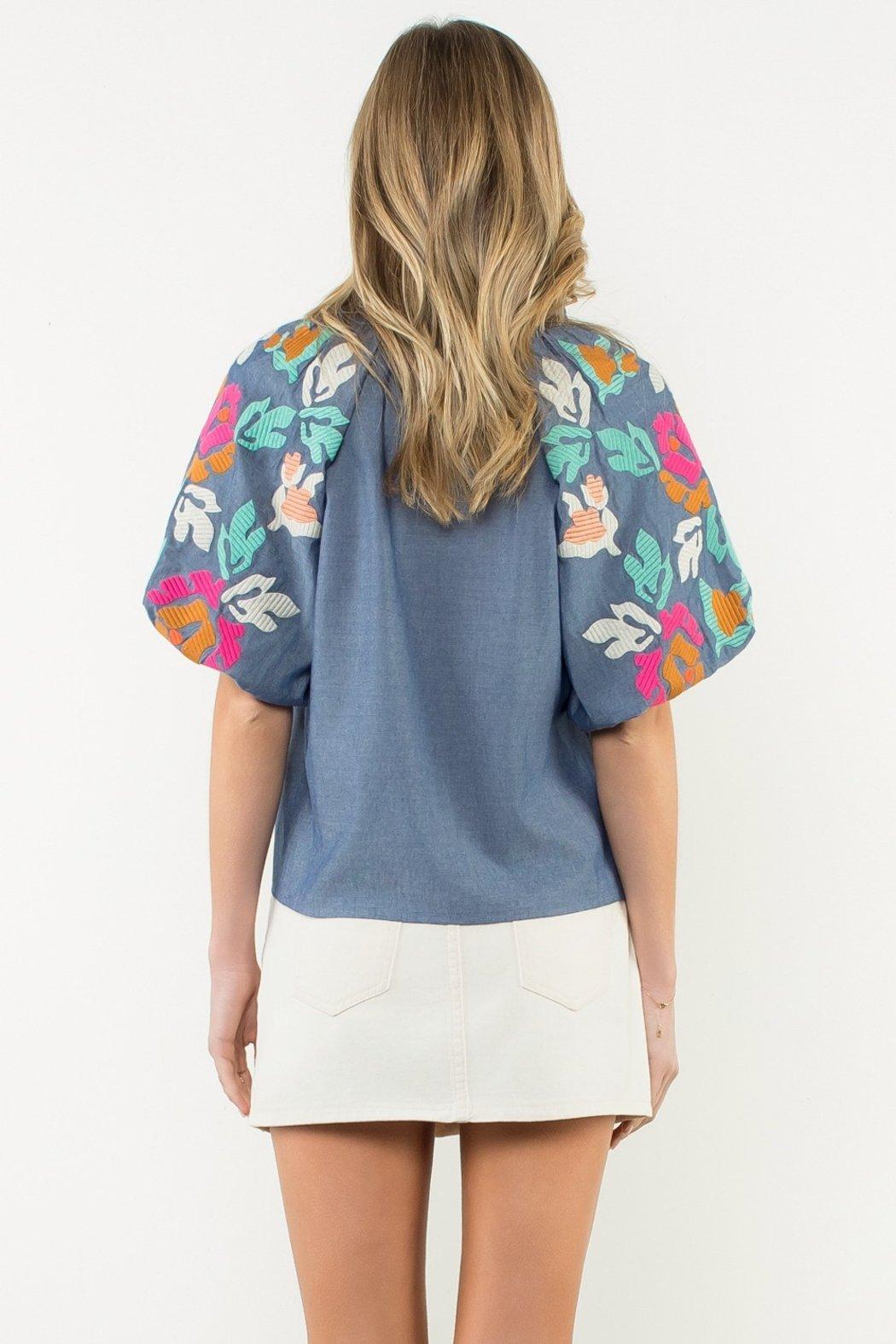 Embroidered Puff Sleeve Product Image