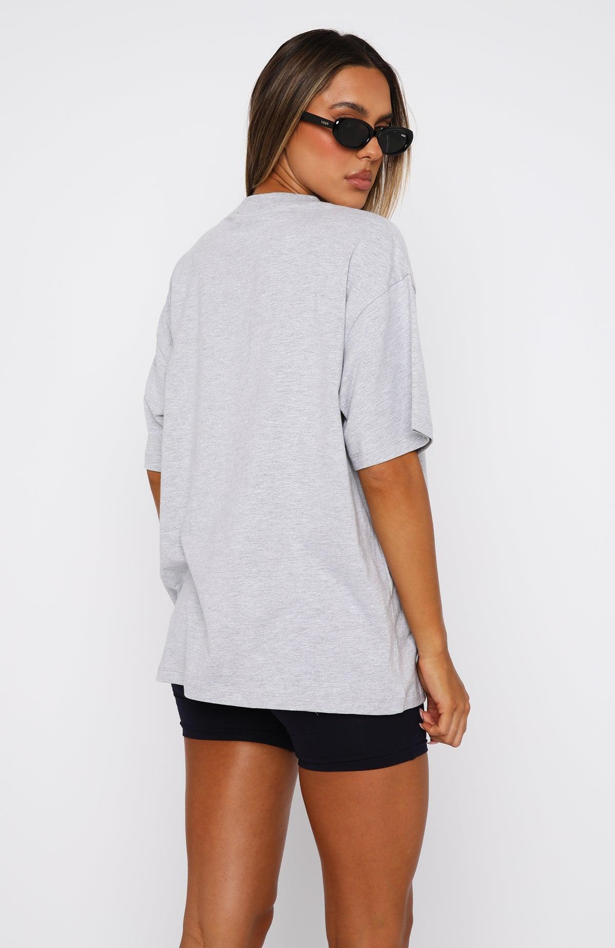 A Power Move Oversized Tee Grey Marle Product Image