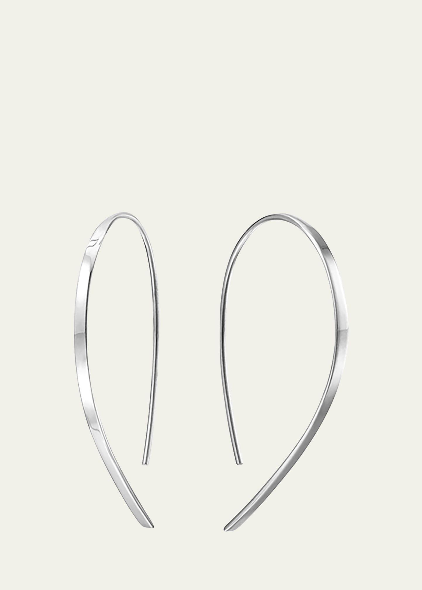 14k Mini Flat Hooked on Hoop Earrings Product Image