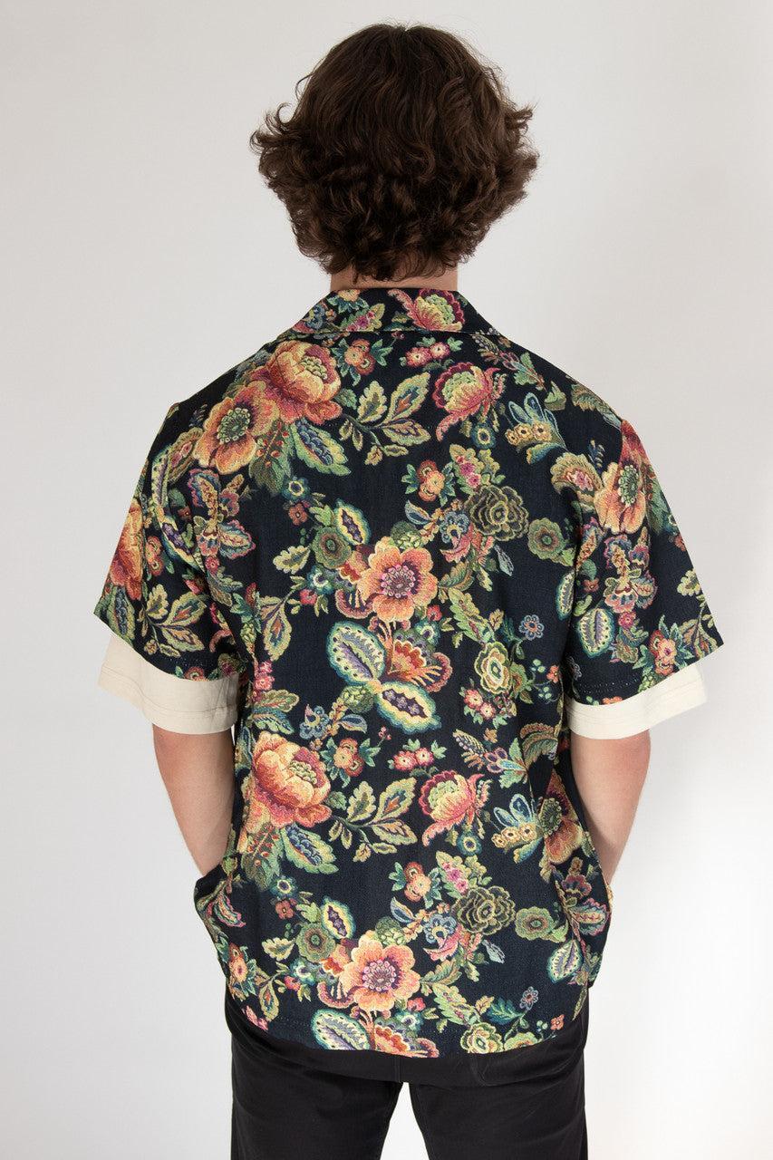 Tapestry Style Floral Button Up Shirt Product Image