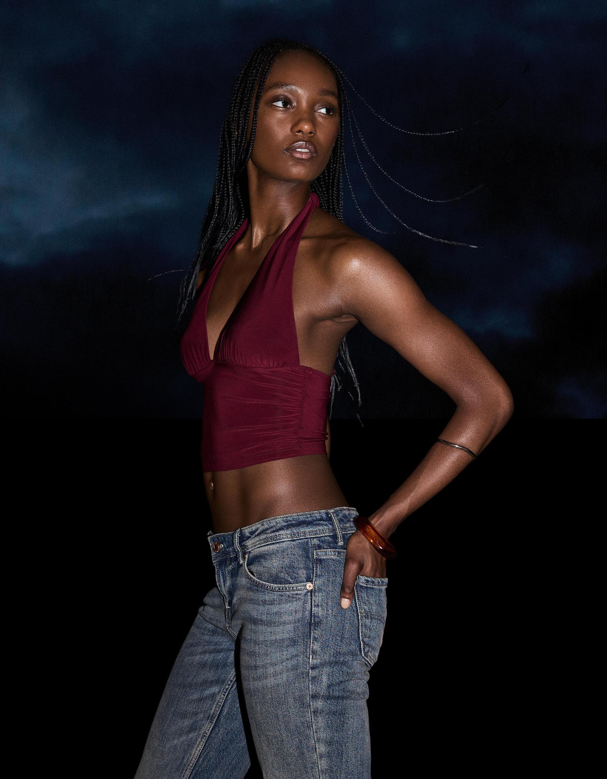 Gathered halter top Product Image