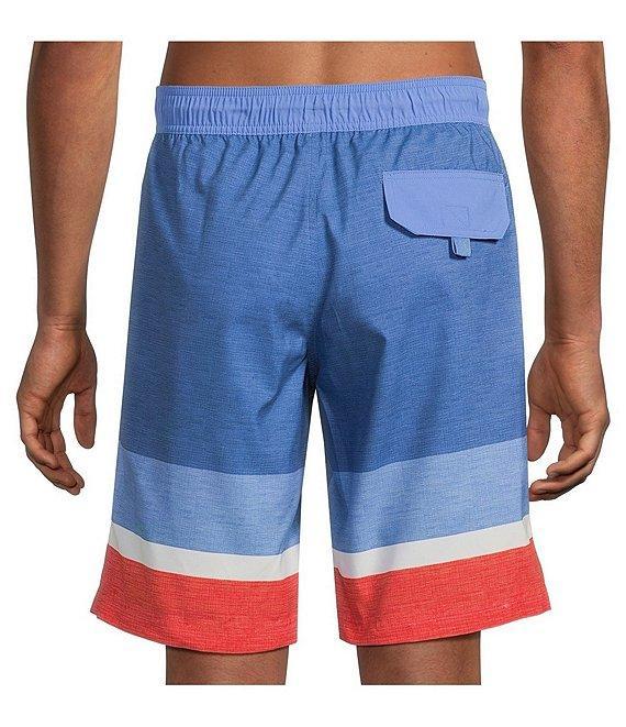 Roundtree & Yorke Colorblock Stripe 10#double; Swim Trunk Product Image