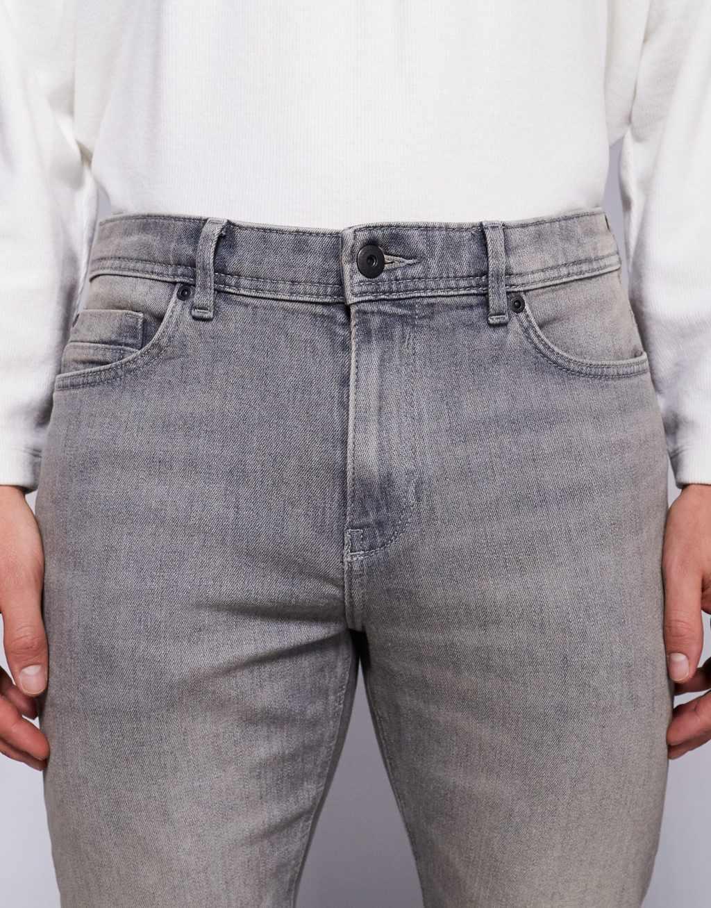 River Island skinny fit jeans in gray wash Product Image