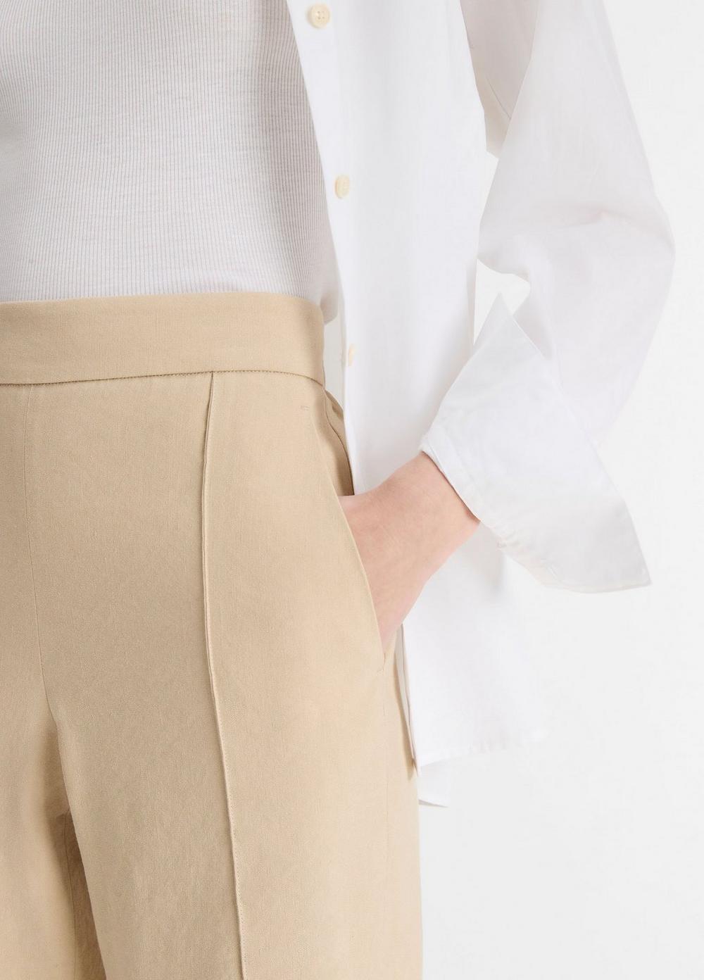 Linen-Blend Tapered Pull-On Pant Product Image