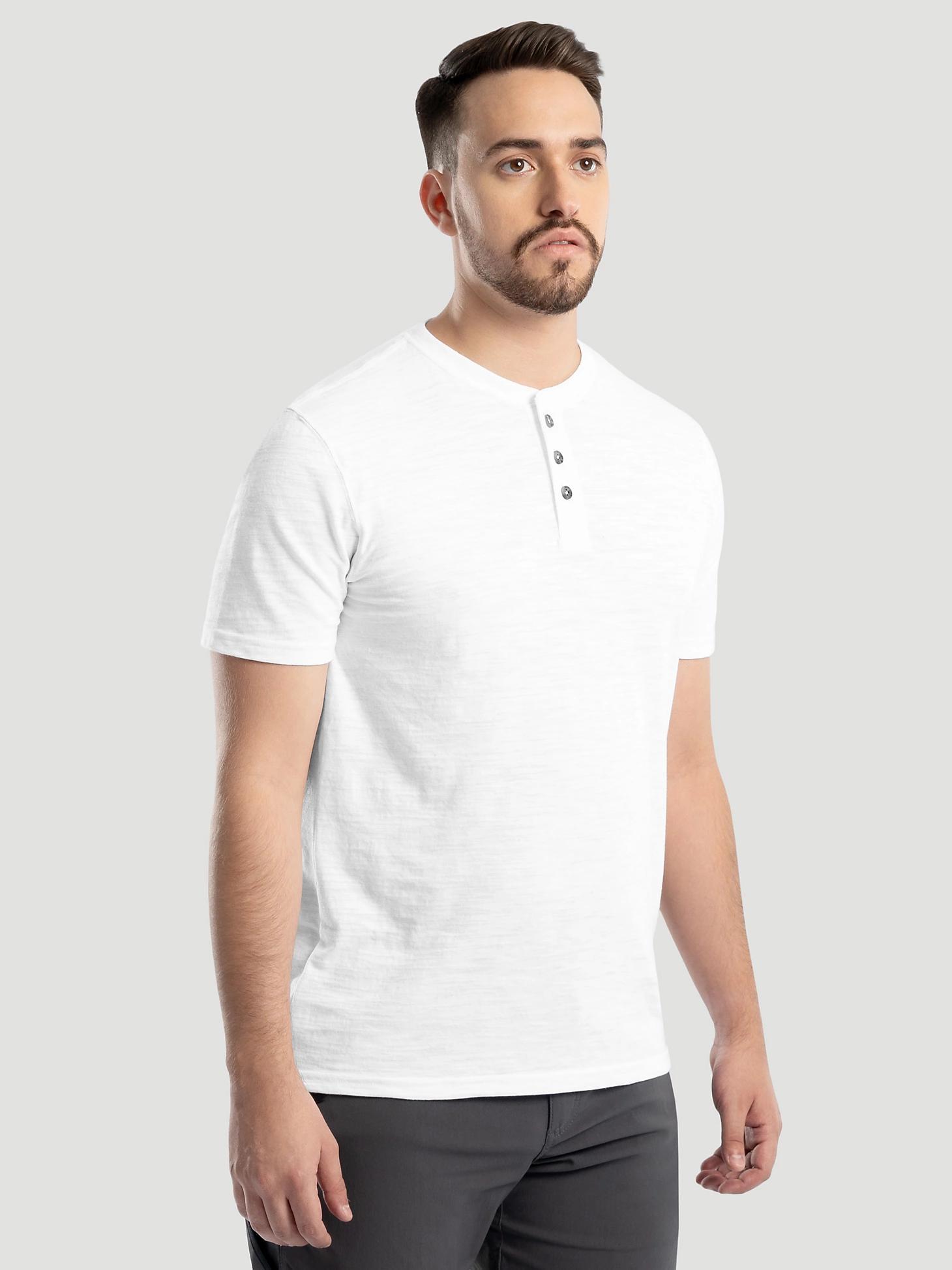 Men's Slub Knit Henley in Bright Product Image