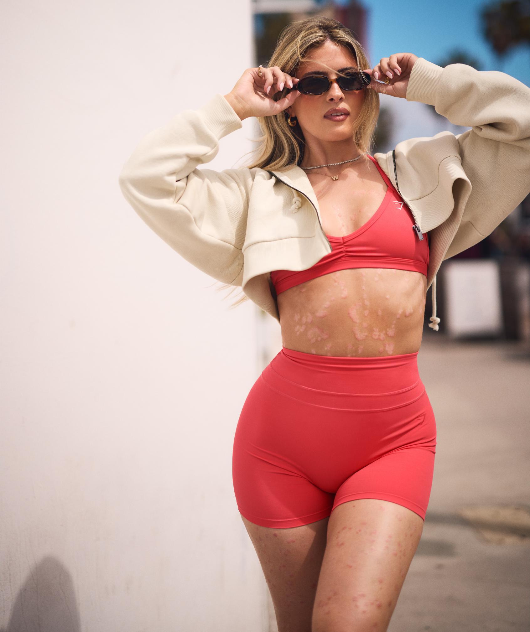 Gymshark Minimal Sports Bra - Coral Red Female Product Image