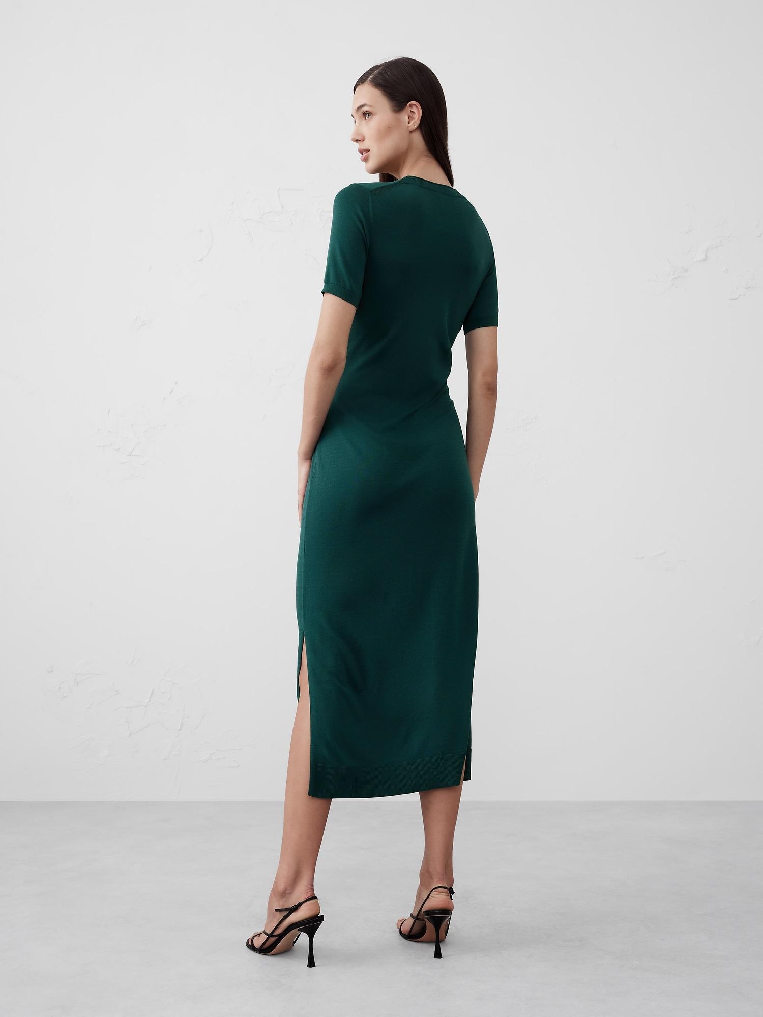Seamed Midi Sweater Dress Product Image