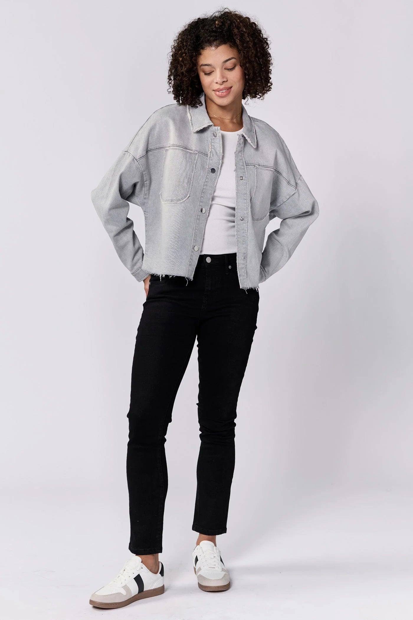 Cropped Gina Denim Jacket Product Image