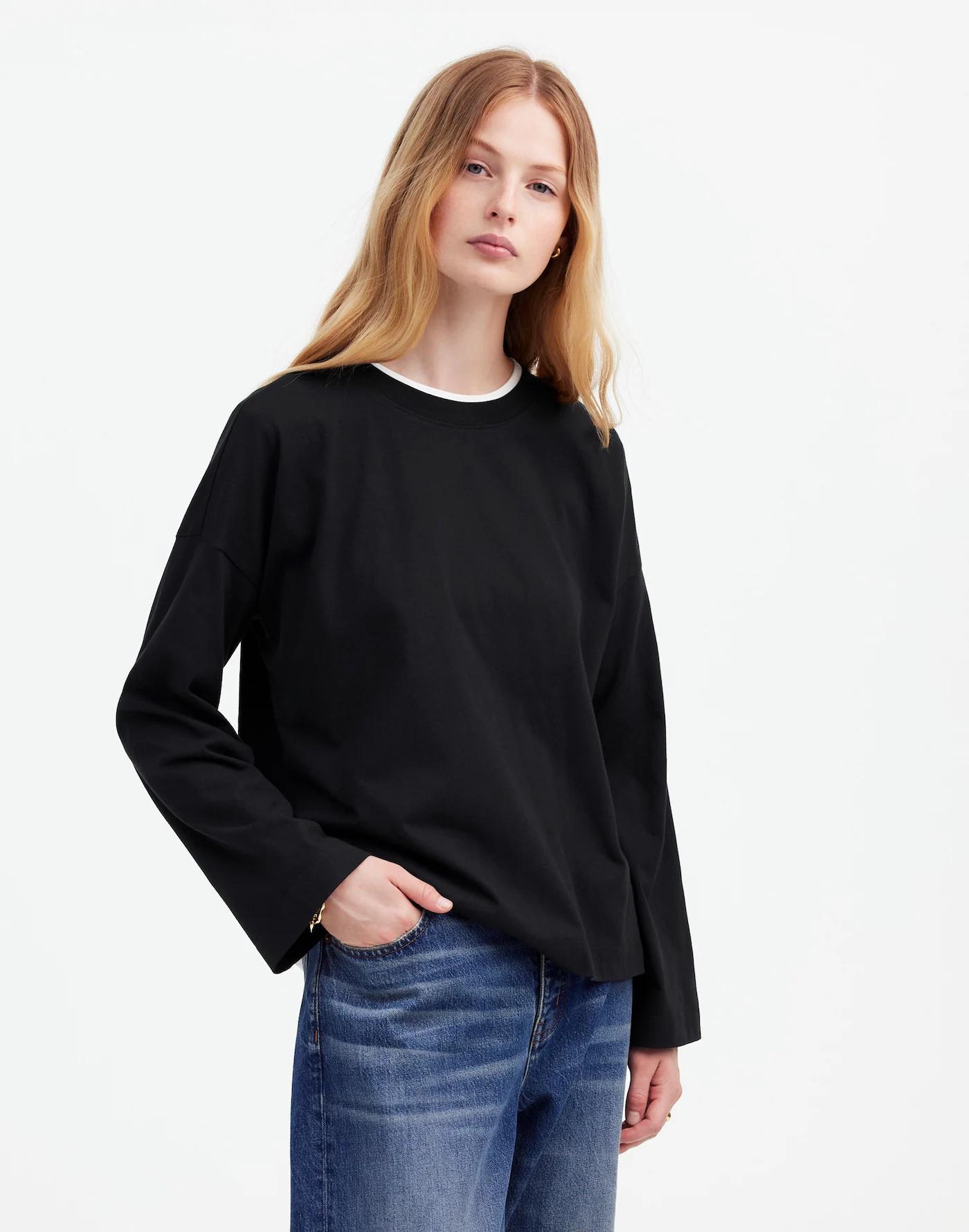 Easy Crewneck Long-Sleeve Tee Product Image